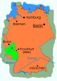 Die Bundesrepublik Deutschland, im Südwesten Rheinland-Pfalz
